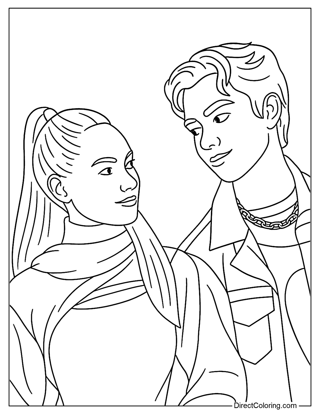 Nova Bright and Victor Zombies 4 Coloring Page