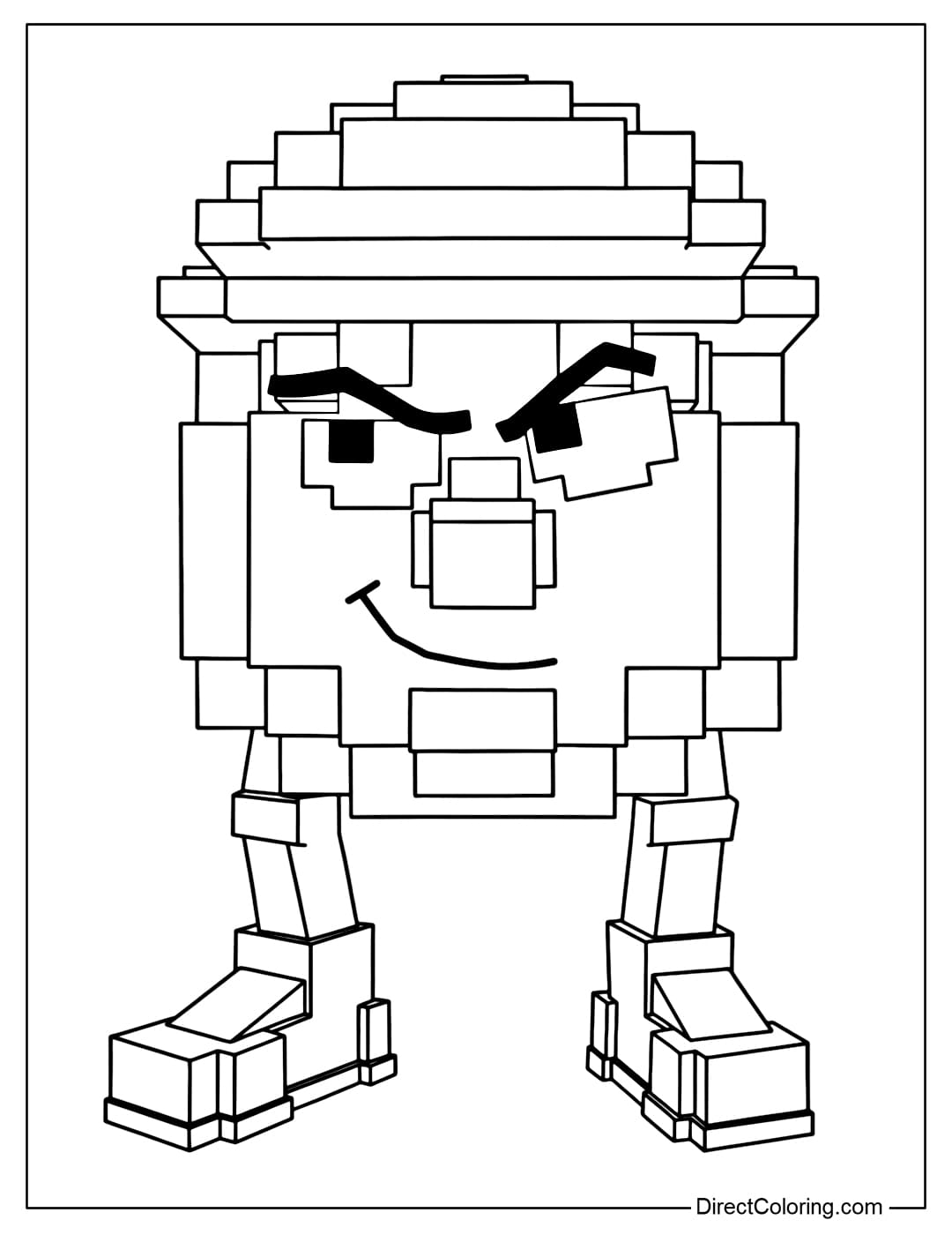 Alessio coloring page in the game Plants vs Brainrots Roblox.
