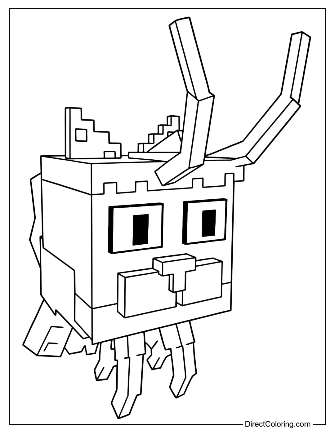 Trippi Troppi coloring page in the game Plants vs Brainrots Roblox.