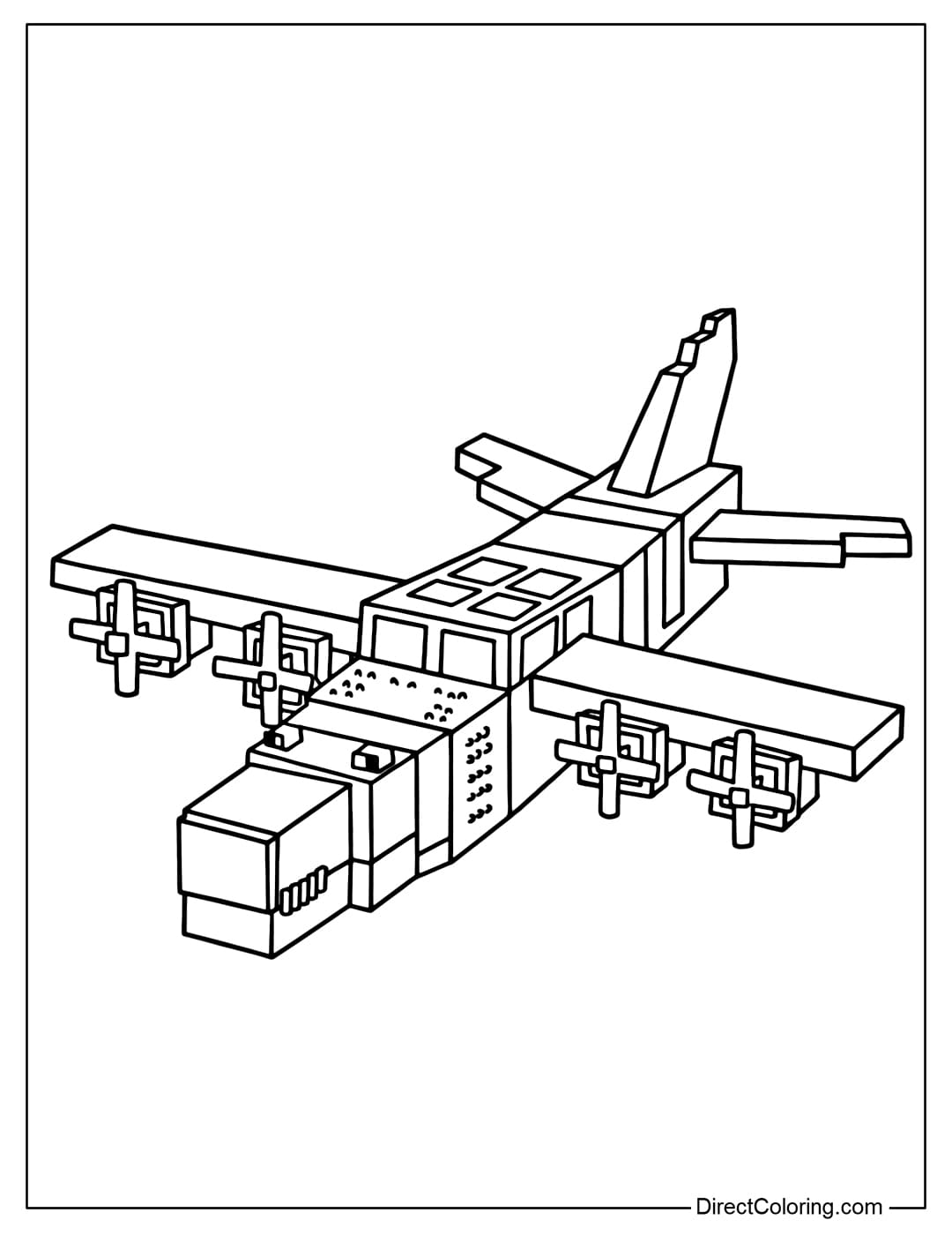 Bombardiro Crocodilo Coloring Page in Steal a Brainrot Roblox Game.