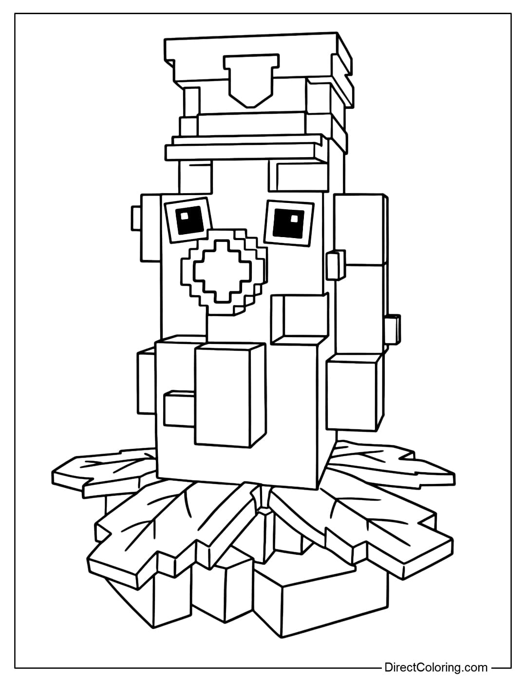 SpudBud Coloring Page in Plants vs Brainrots Roblox.