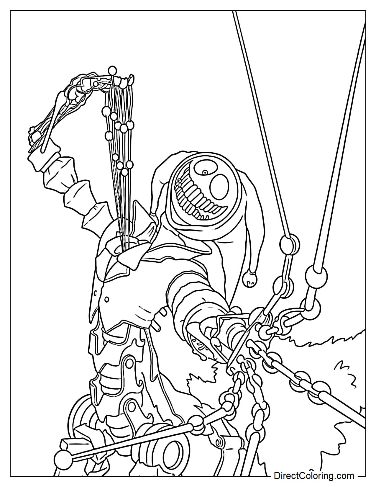 The Prototype (Experiment 1006), a mechanical monster with a robotic arm and a creepy grinning face in Poppy Playtime 5.
