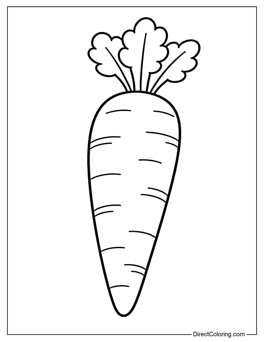 A simple carrot with clear outlines.