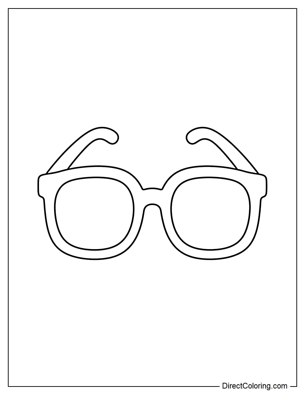A large pair of sunglasses with two round lenses, plain and simple in design.