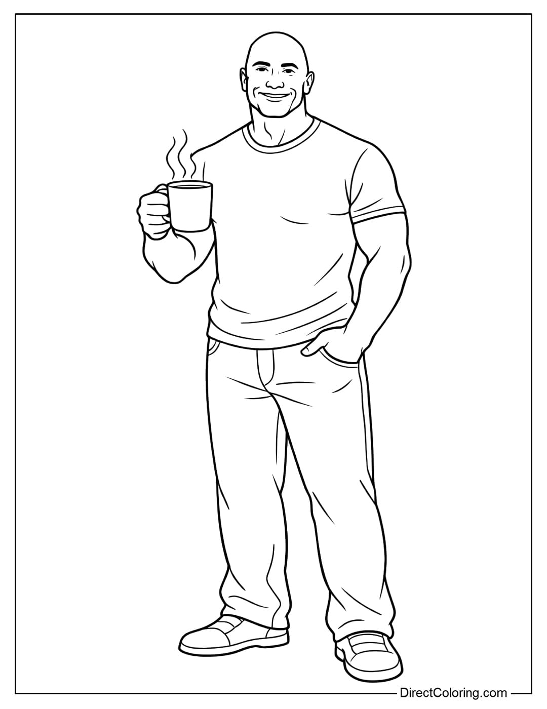 Coloring page of Dwayne 
