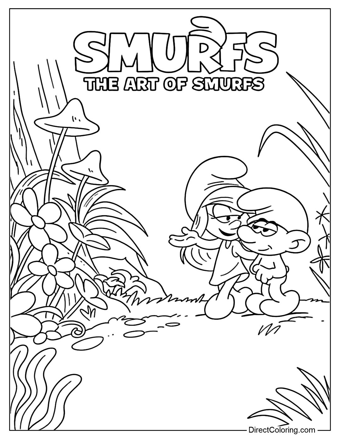 Printable Smurfs Movie Coloring Page