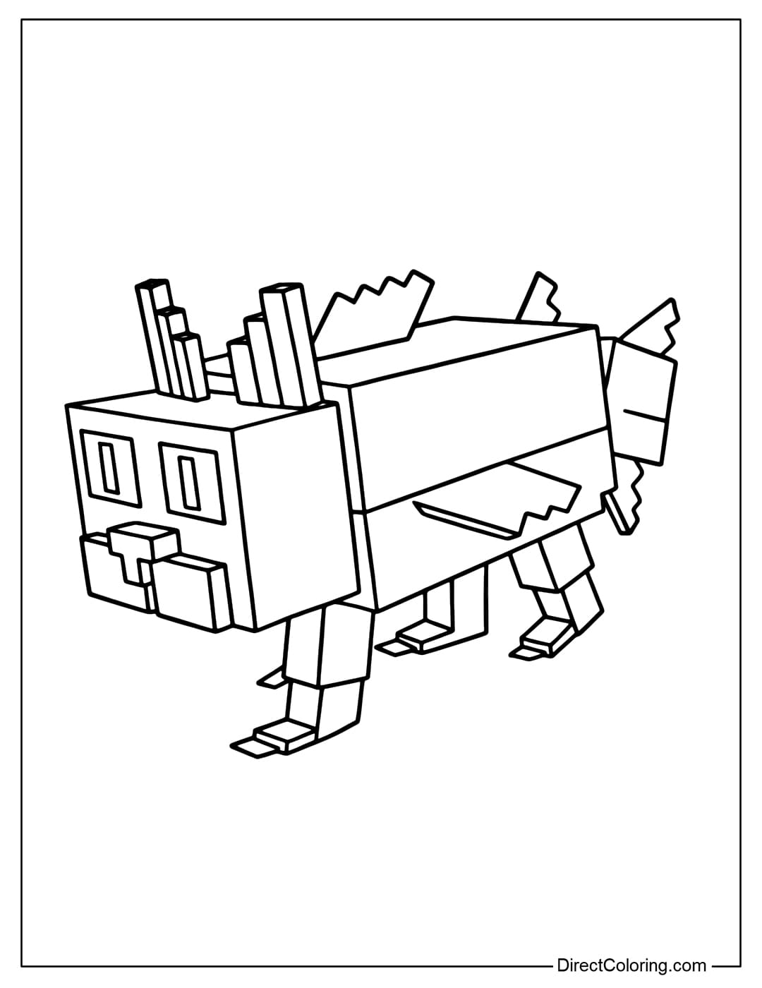 Trulimero Trulicina coloring page in the game Plants vs Brainrots Roblox.
