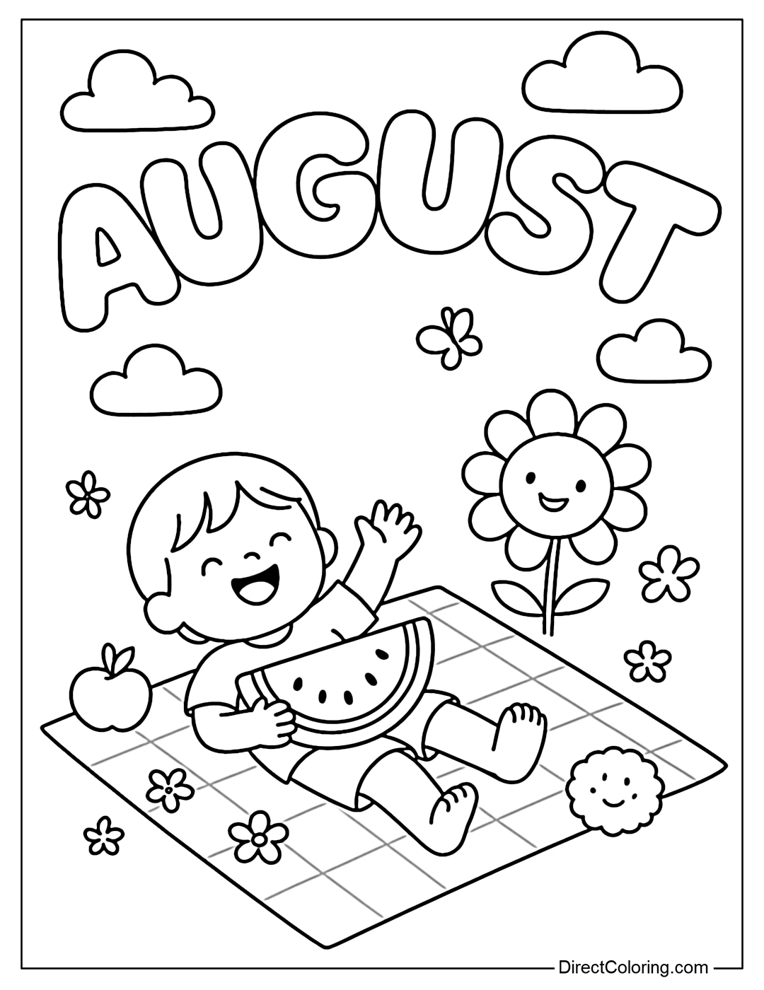 Coloring page of the letter 
