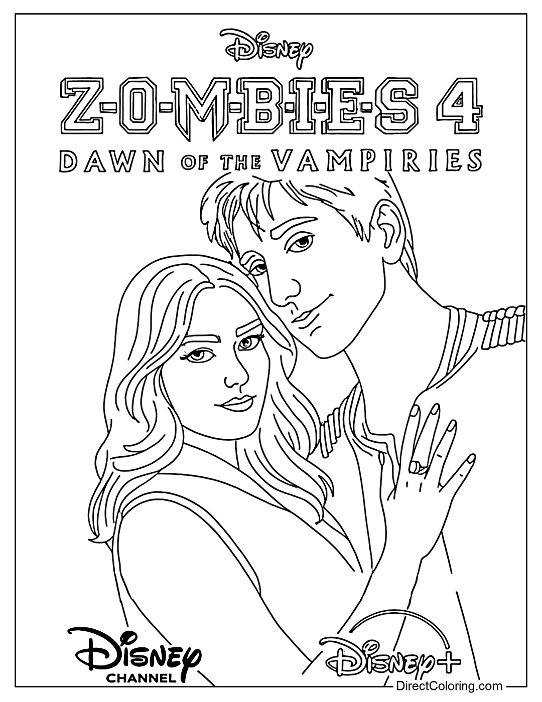 Zombies 4 Coloring Pages Free PDF To Download And Print
