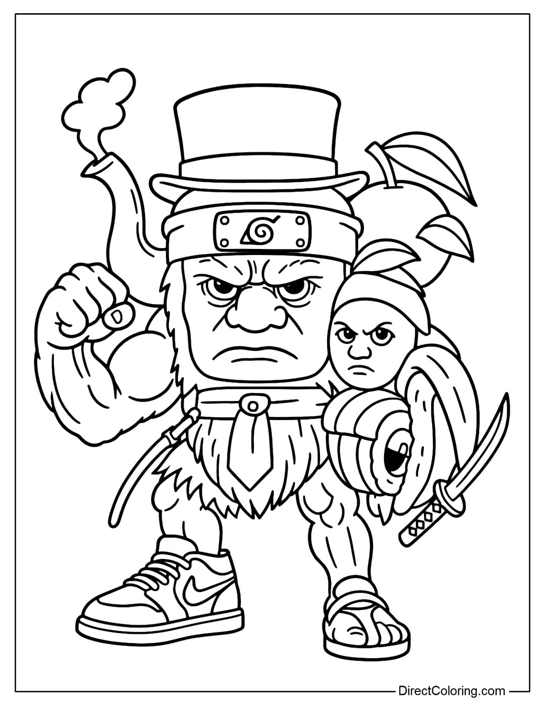 Mixed Italian Brainrot Character Coloring Page Udin din din din din din din dun Matteoooo Ta Ta Ta Ta Ta Ta Ta Ta Garamararamararaman sigma cappuccino sahur.