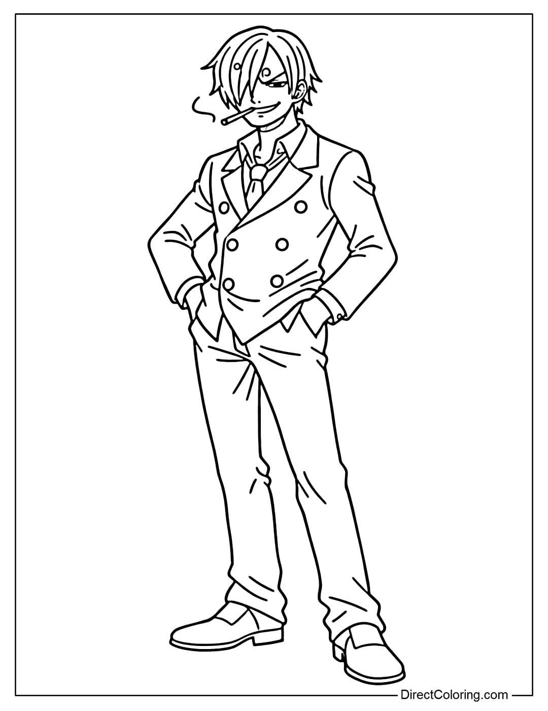 Vinsmoke Sanji stands in a simple pose with a confident expression.