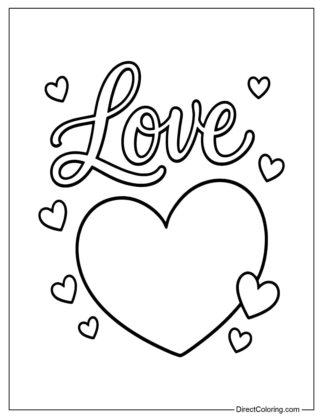 Coloring page for the word 