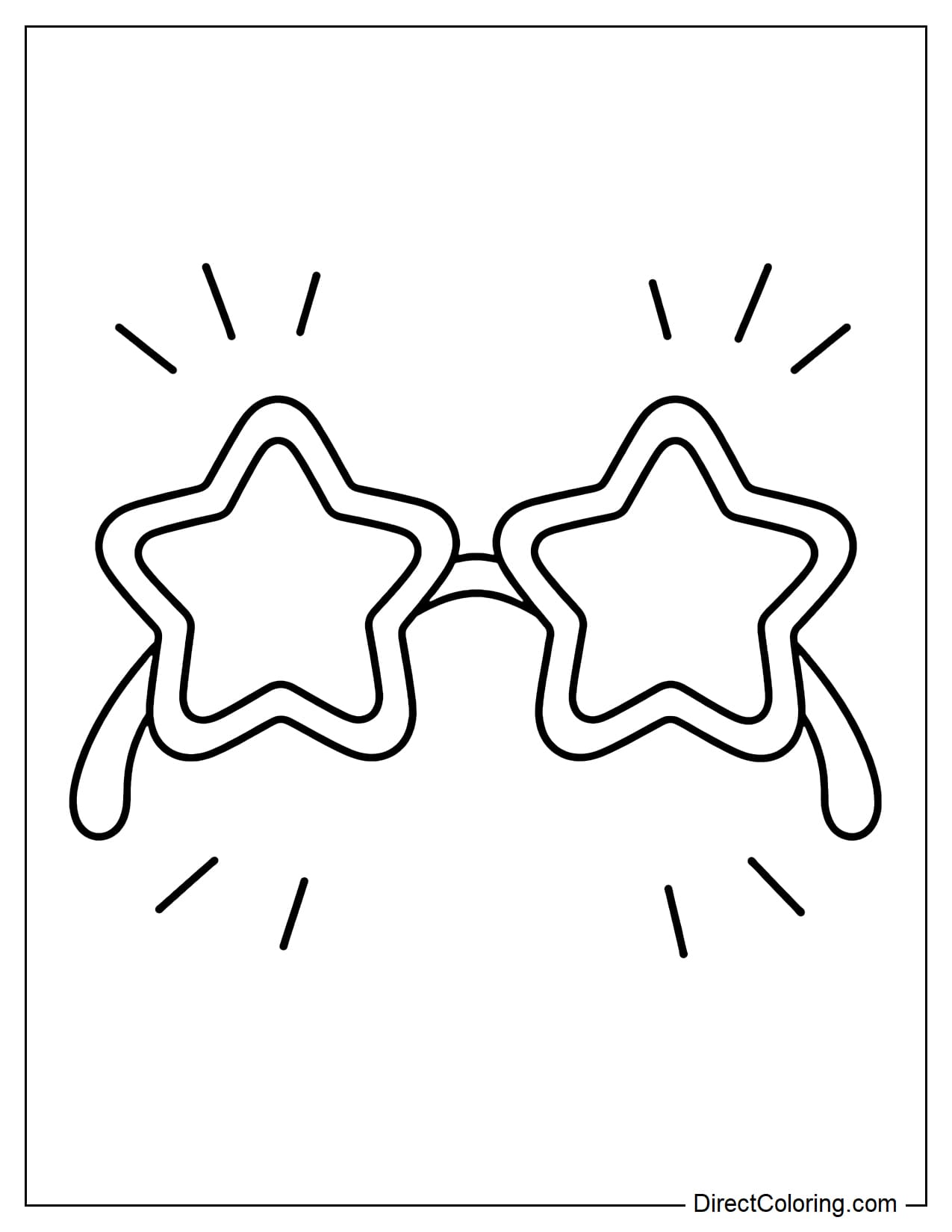 A pair of star-shaped sunglasses with cute rounded edges, a simple design.