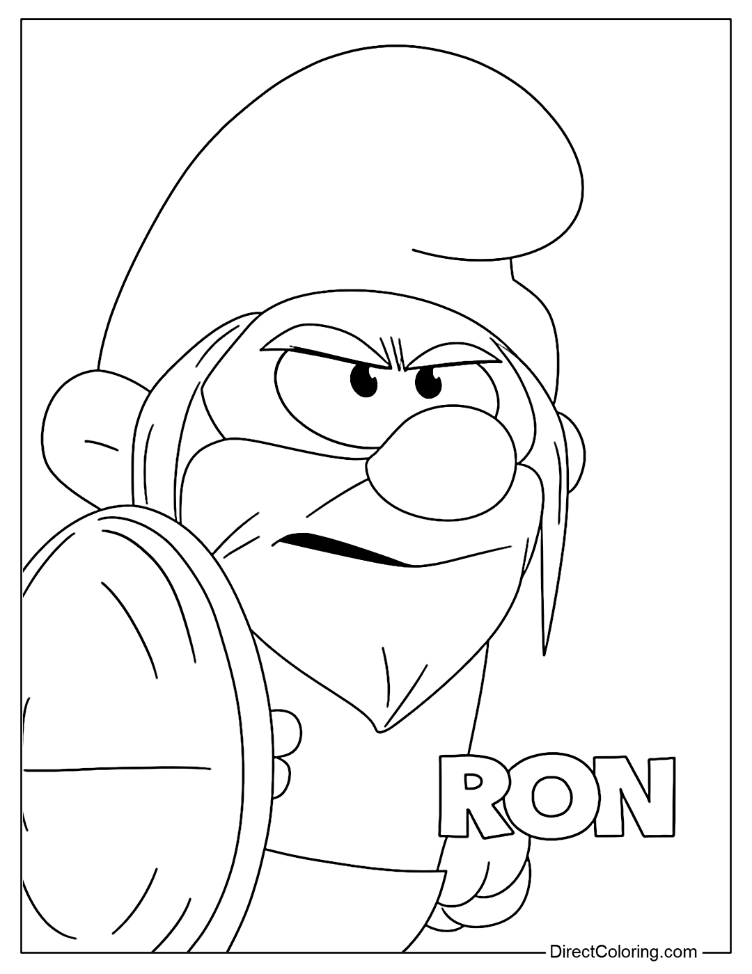 Ron Smurfs Movie Coloring Page