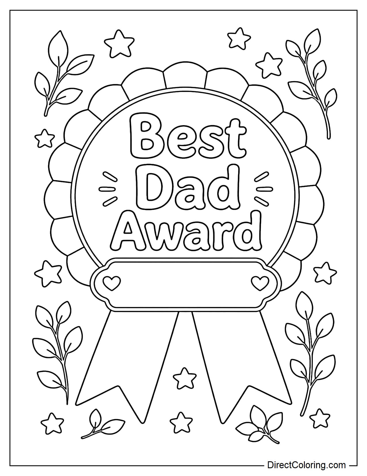 A large ribbon frame with the words 