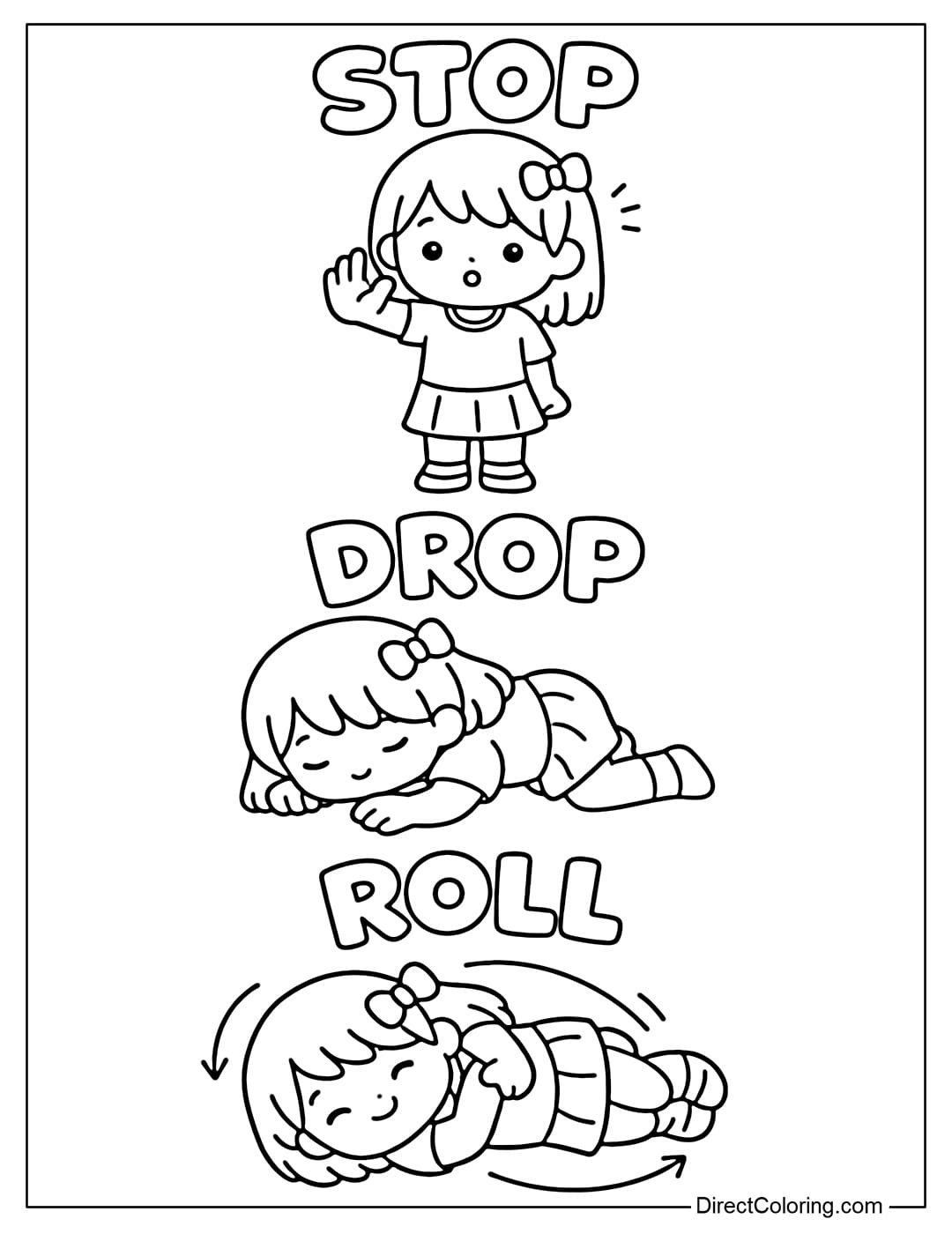 Coloring page illustrating the simple 