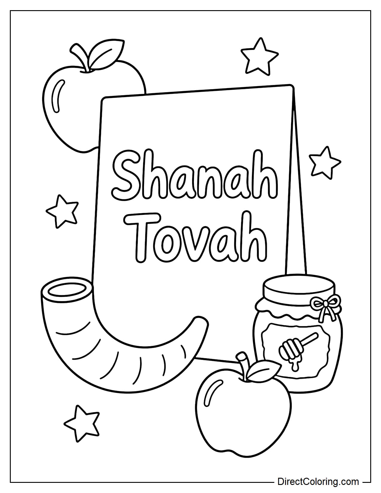 A large greeting card featuring the words 