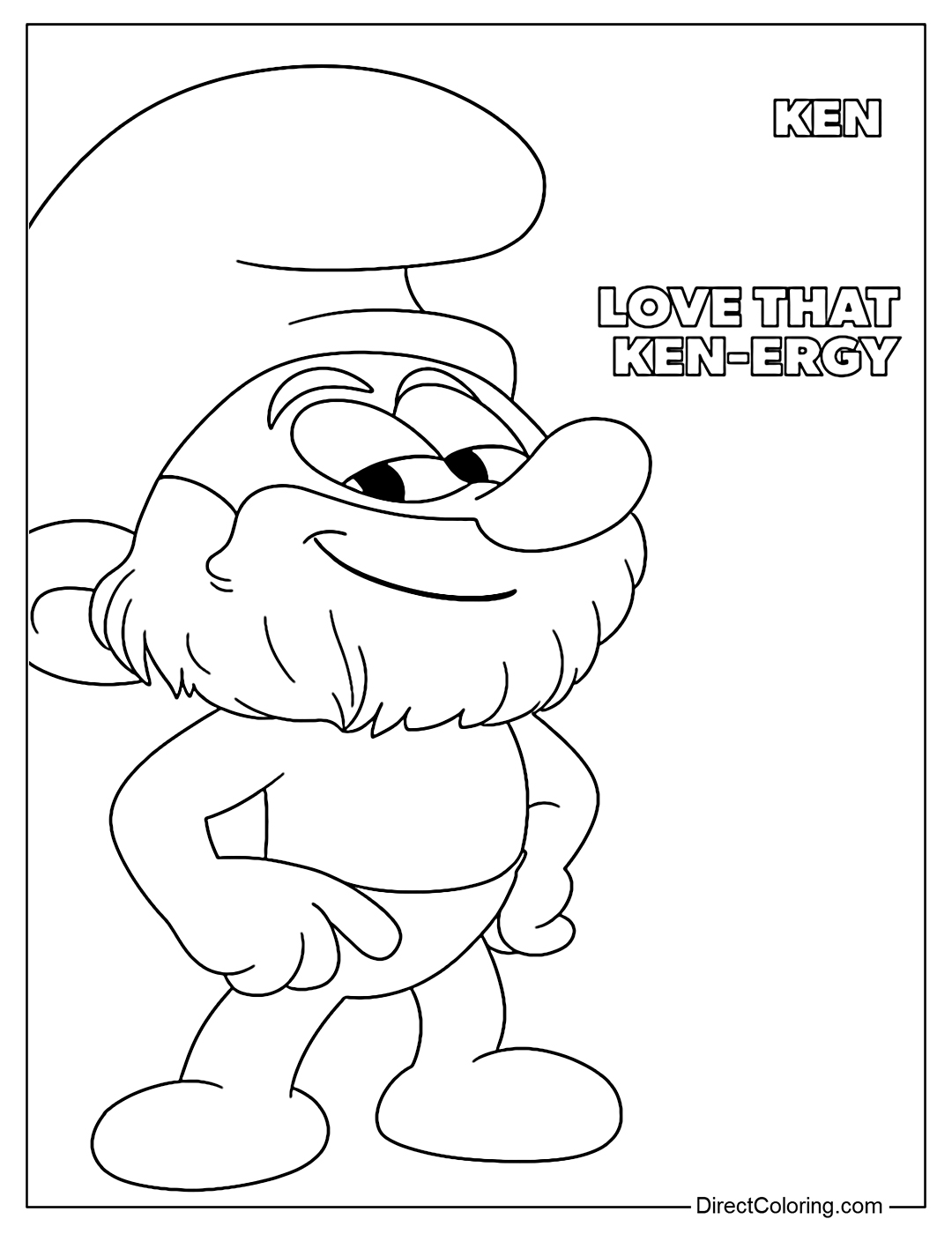 Ken from Smurfs Movie Coloring Page