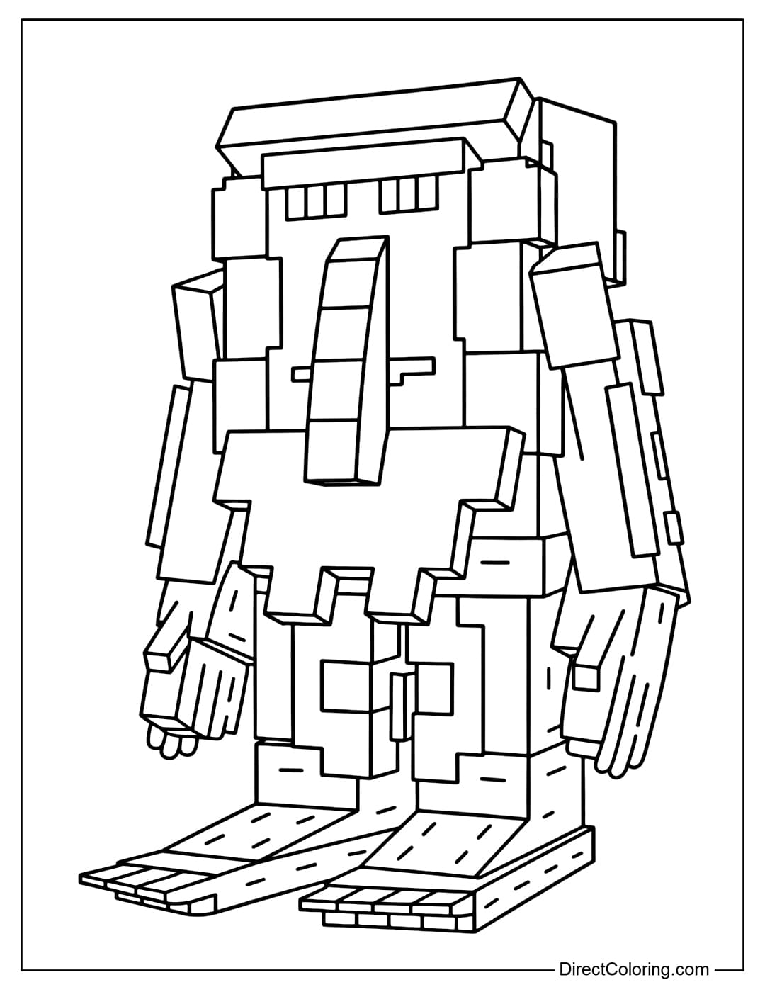 Brr Brr Patapim Coloring Page in Steal a Brainrot Roblox Game.