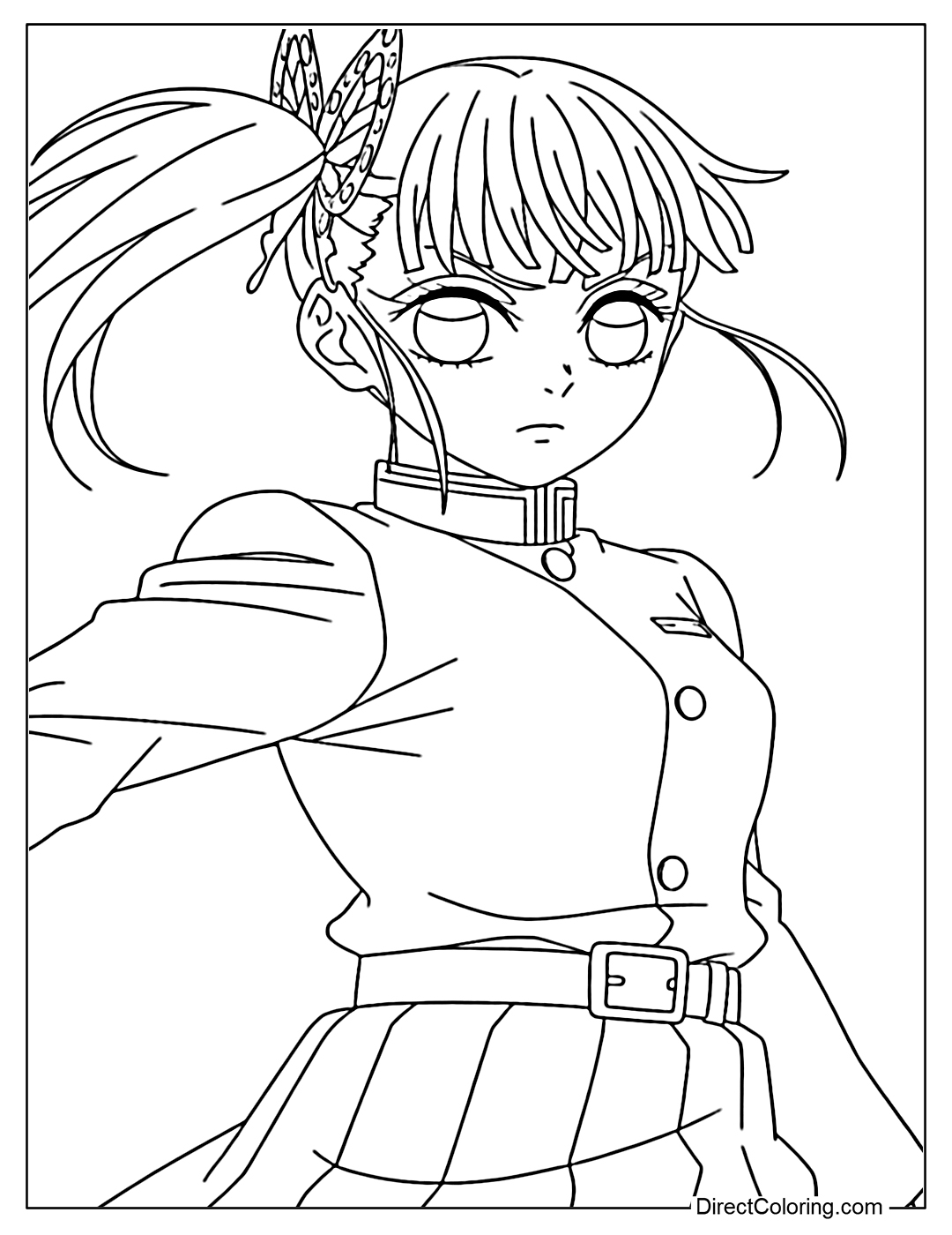 Kanao Demon Slayer Infinity Castle Coloring Page