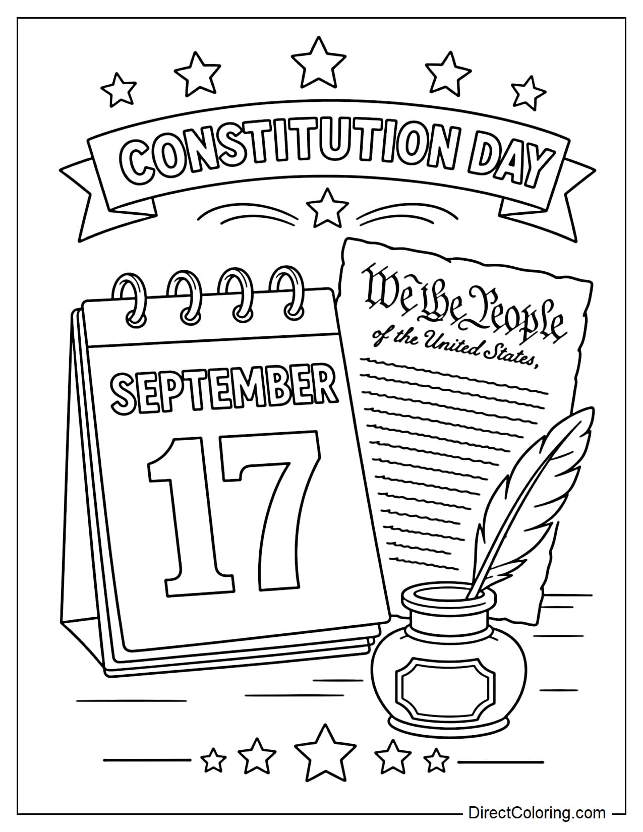 A large calendar displaying 