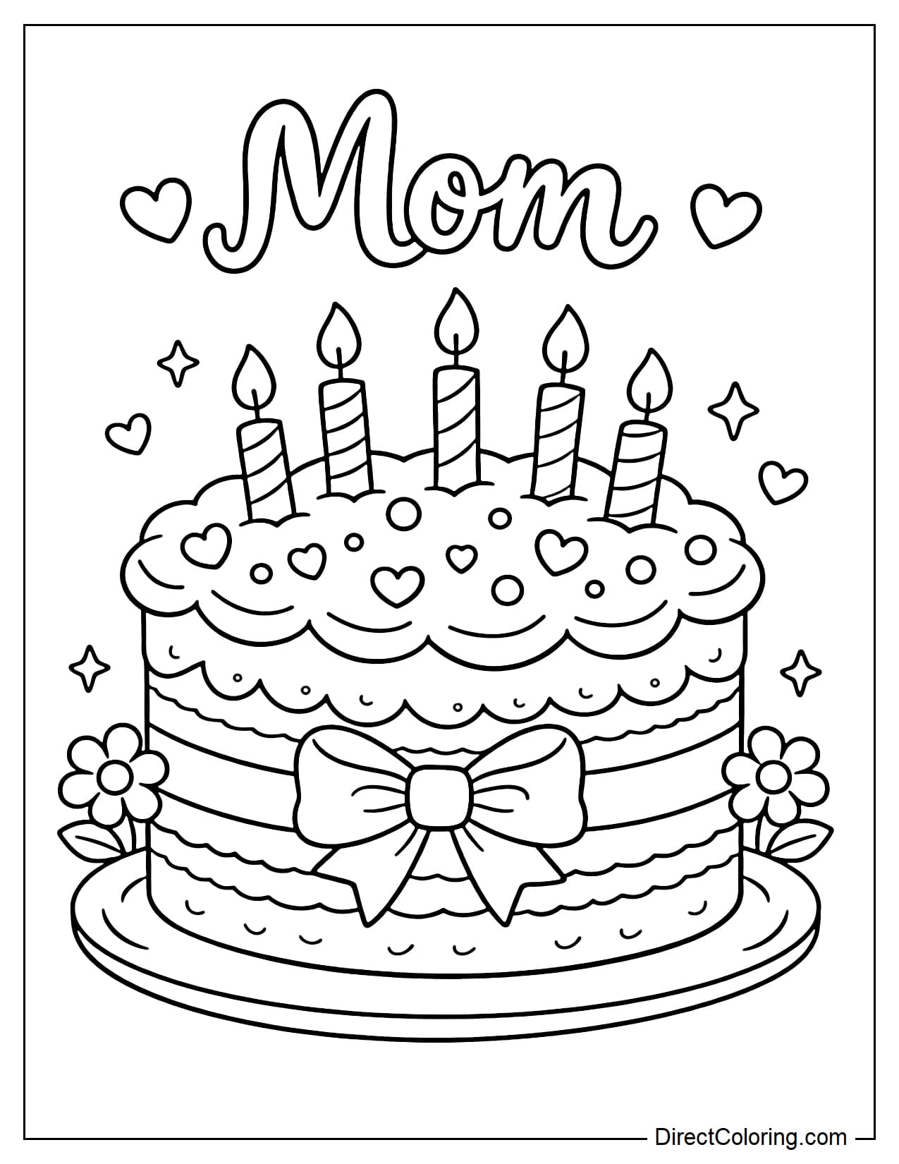 A cake for Mom on Mother's Day, with the word 