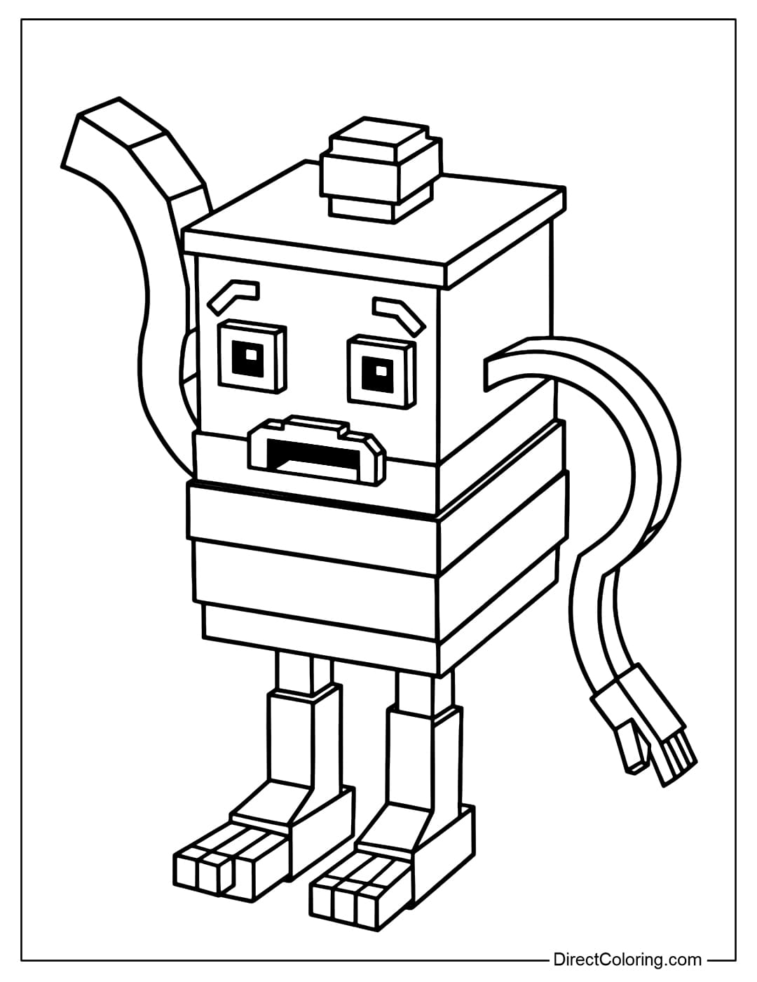 Ta Ta Ta Ta Ta Sahur coloring page in the game Steal a Brainrot Roblox.