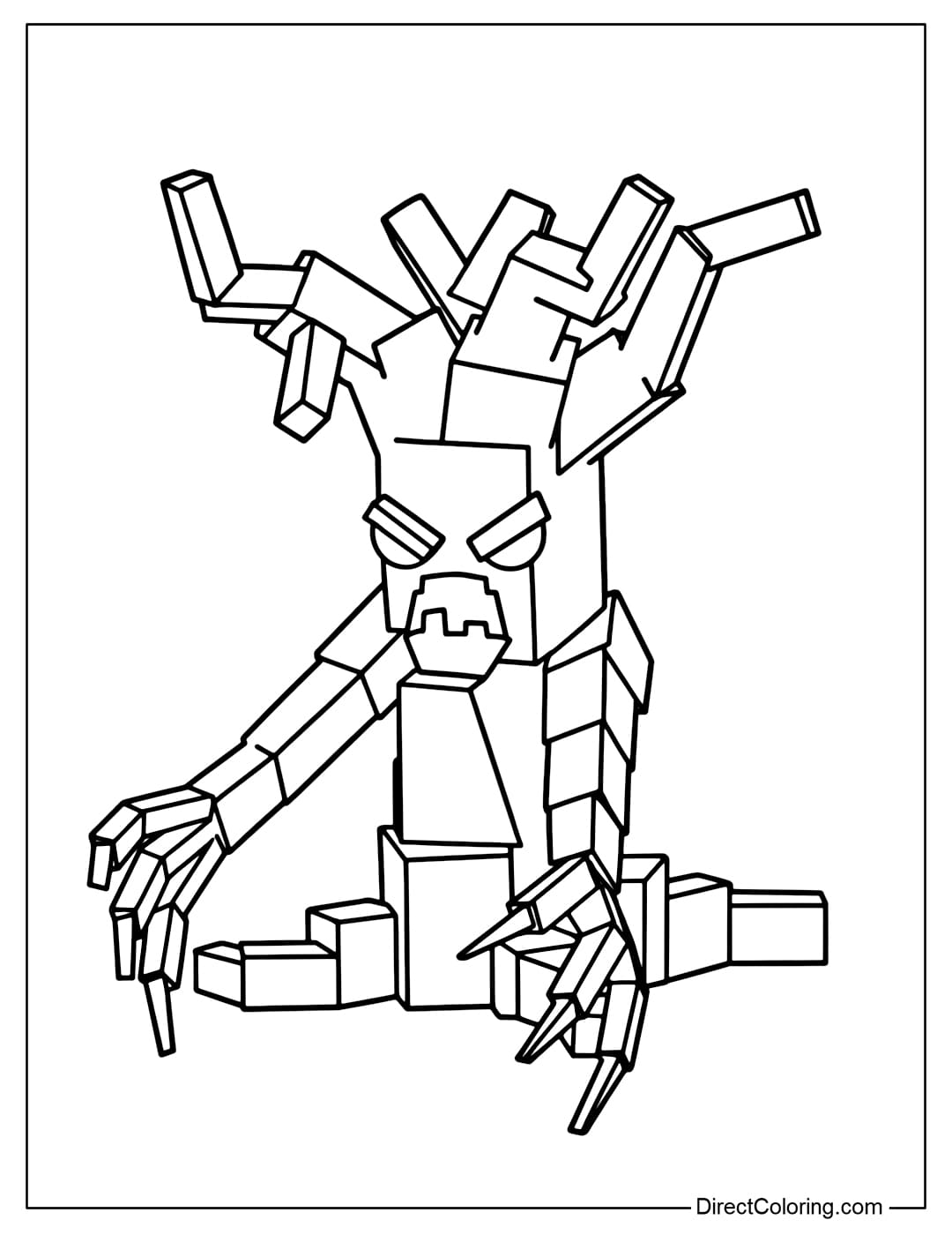 Coloring page for Hallow Tree in the game Plants vs Brainrots Roblox.