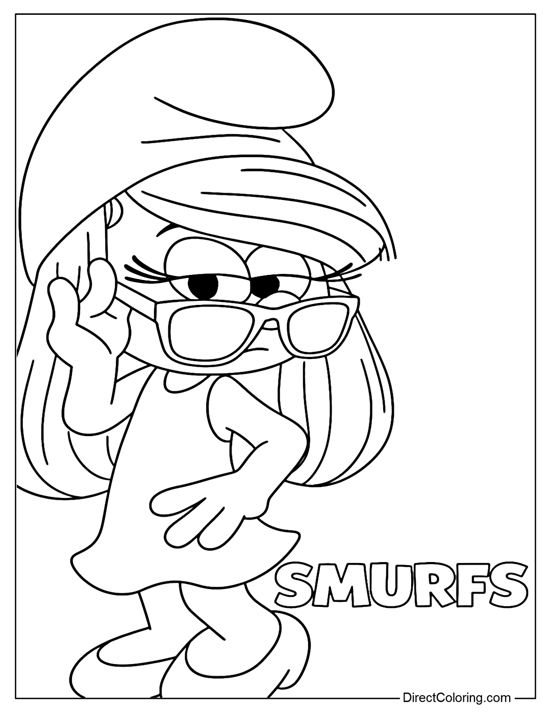 Smurfs Movie Coloring Page Smurfette