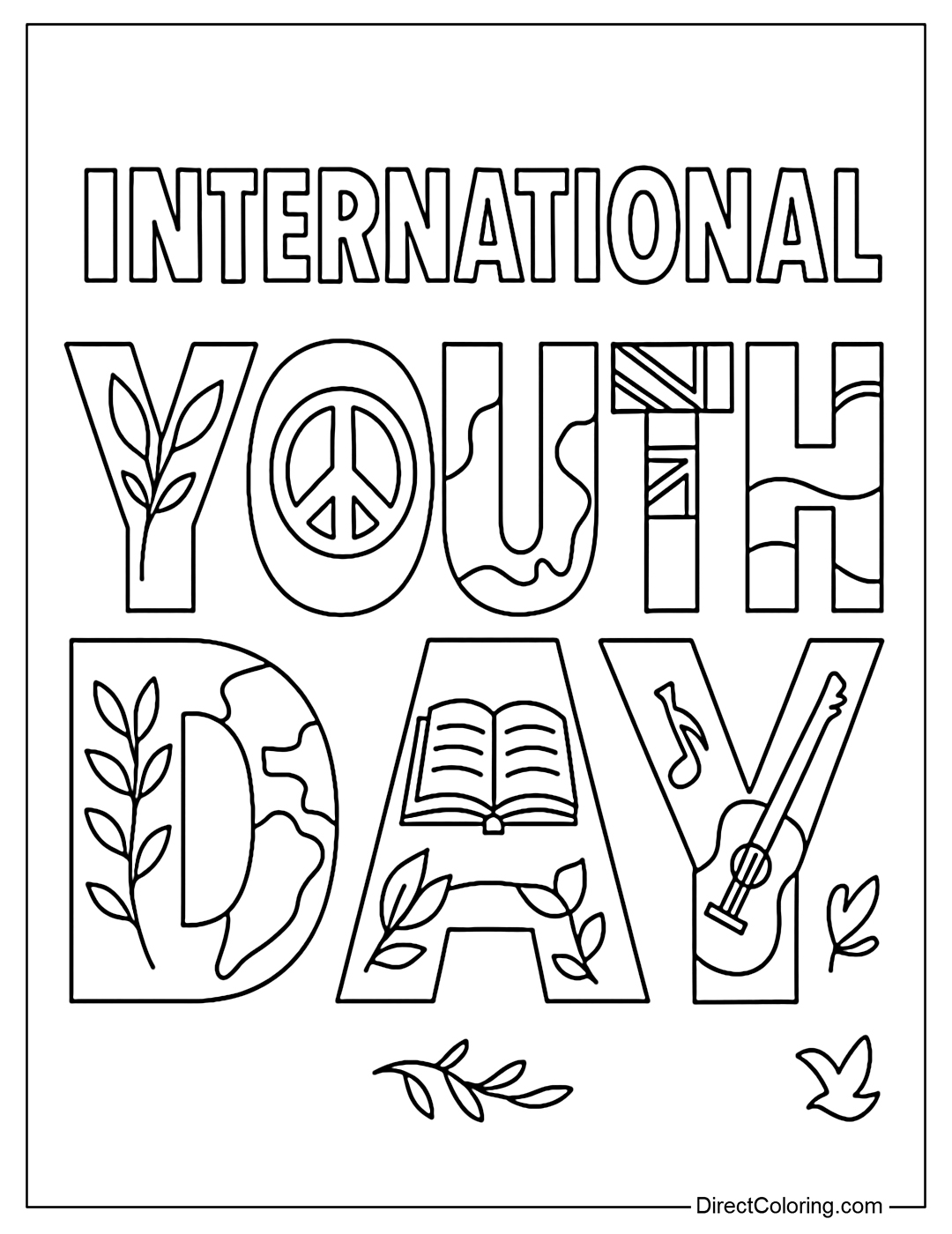 The coloring page of the phrase 