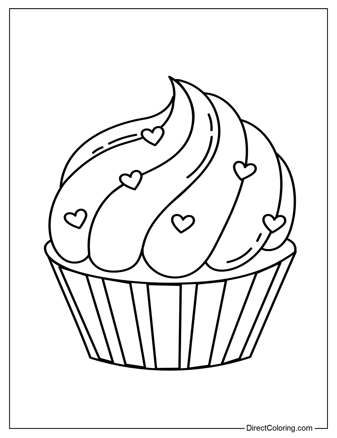 Yummy Sweet Cupcake Coloring for Kids