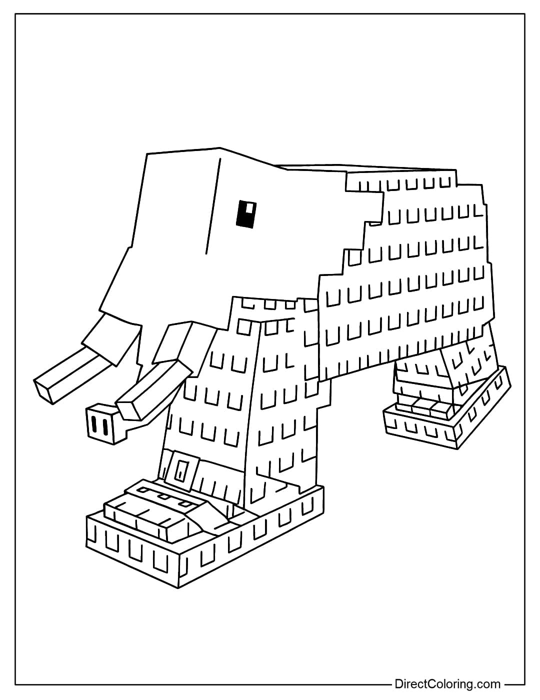 Lirilì Larilà Coloring Page from Steal a Brainrot Roblox game.