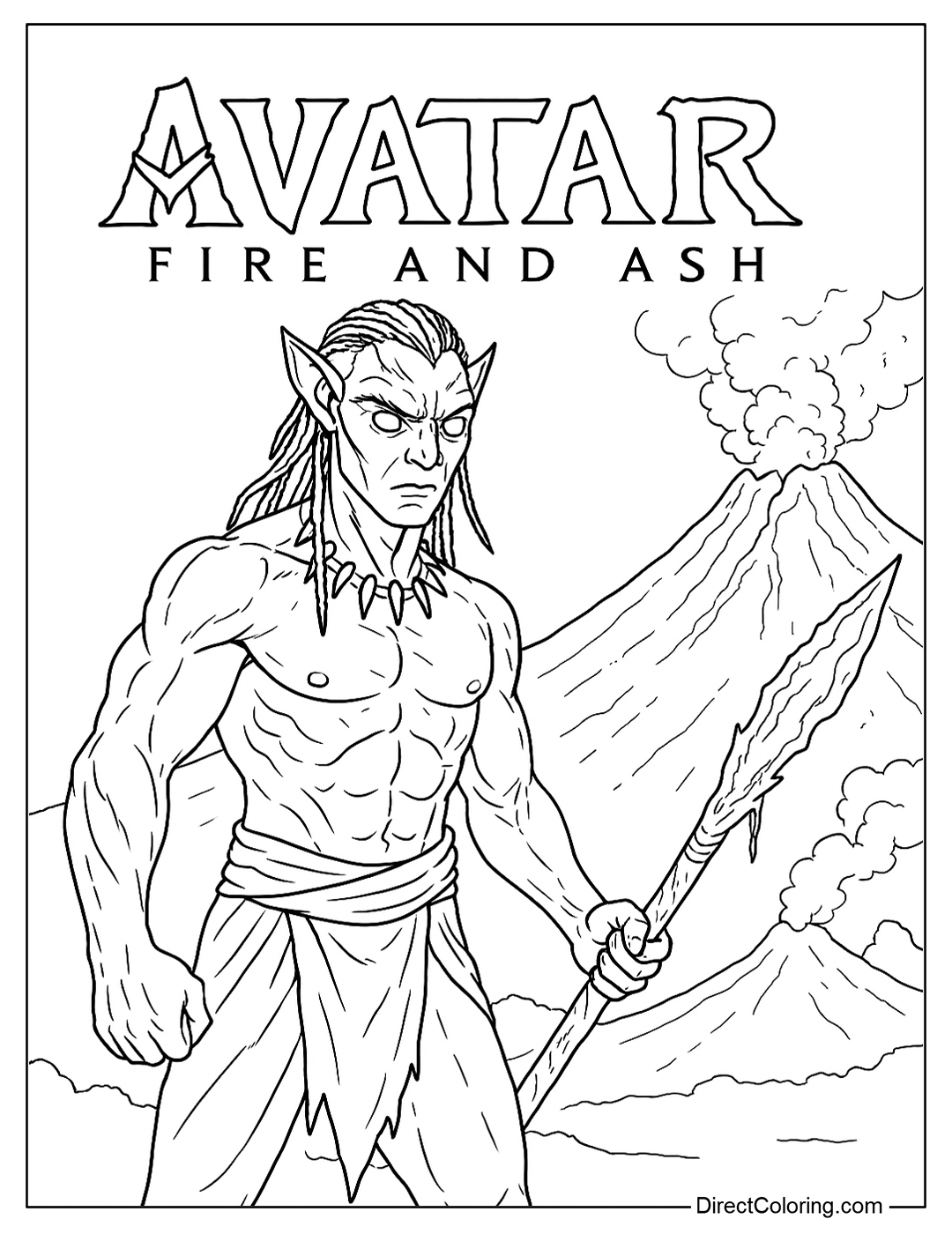 Avatar Fire and Ash Coloring Page