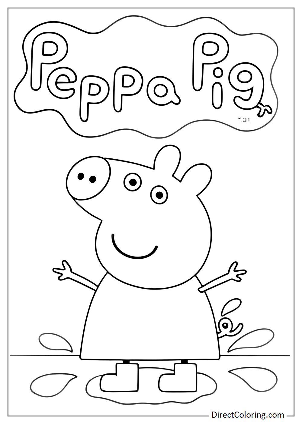 Cute Peppa Pig coloring