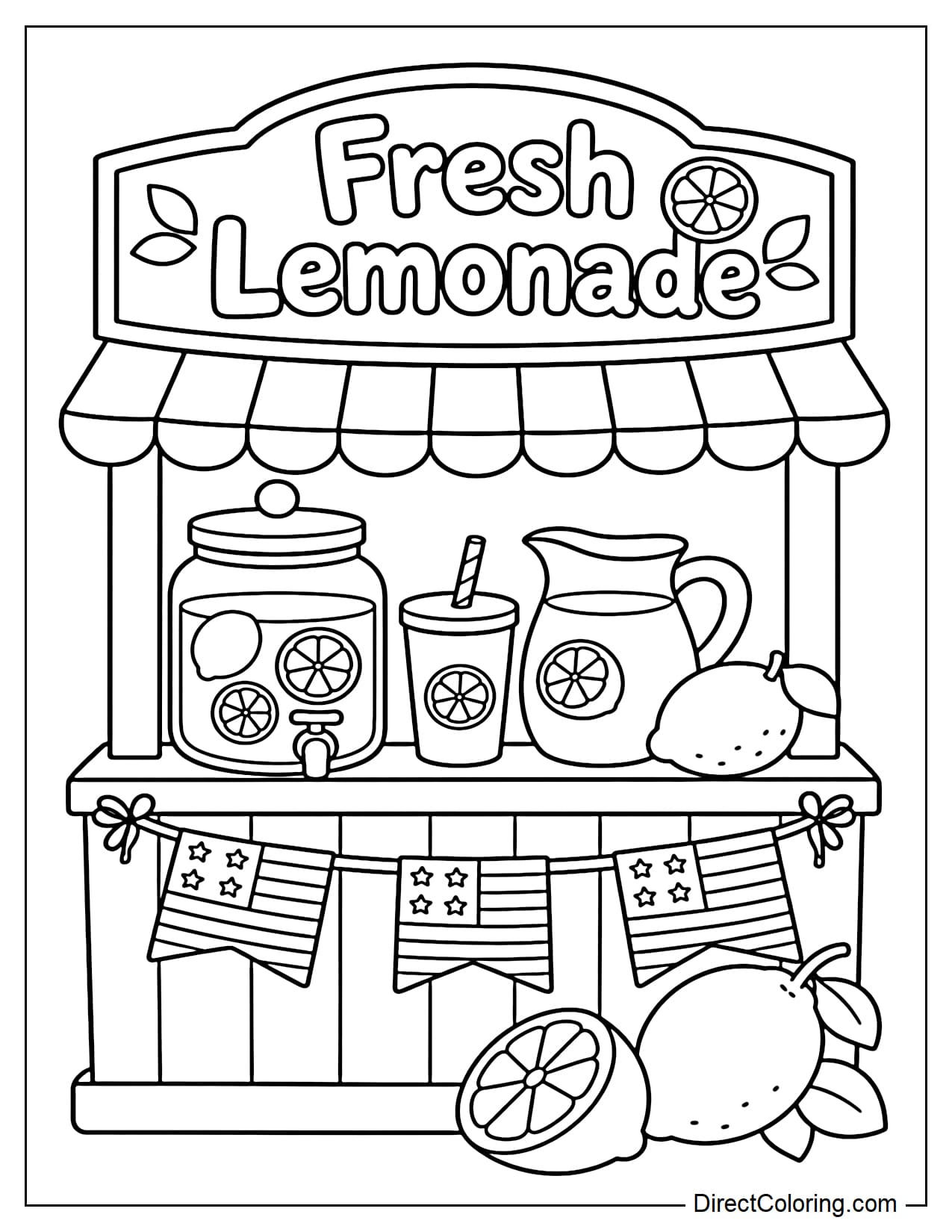A summer lemonade stand with a 