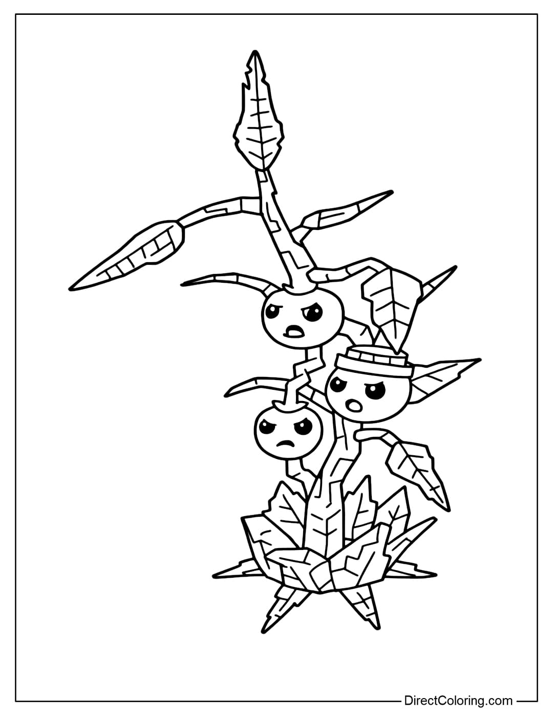Tomatrio coloring page in Plants vs Brainrots Roblox game.