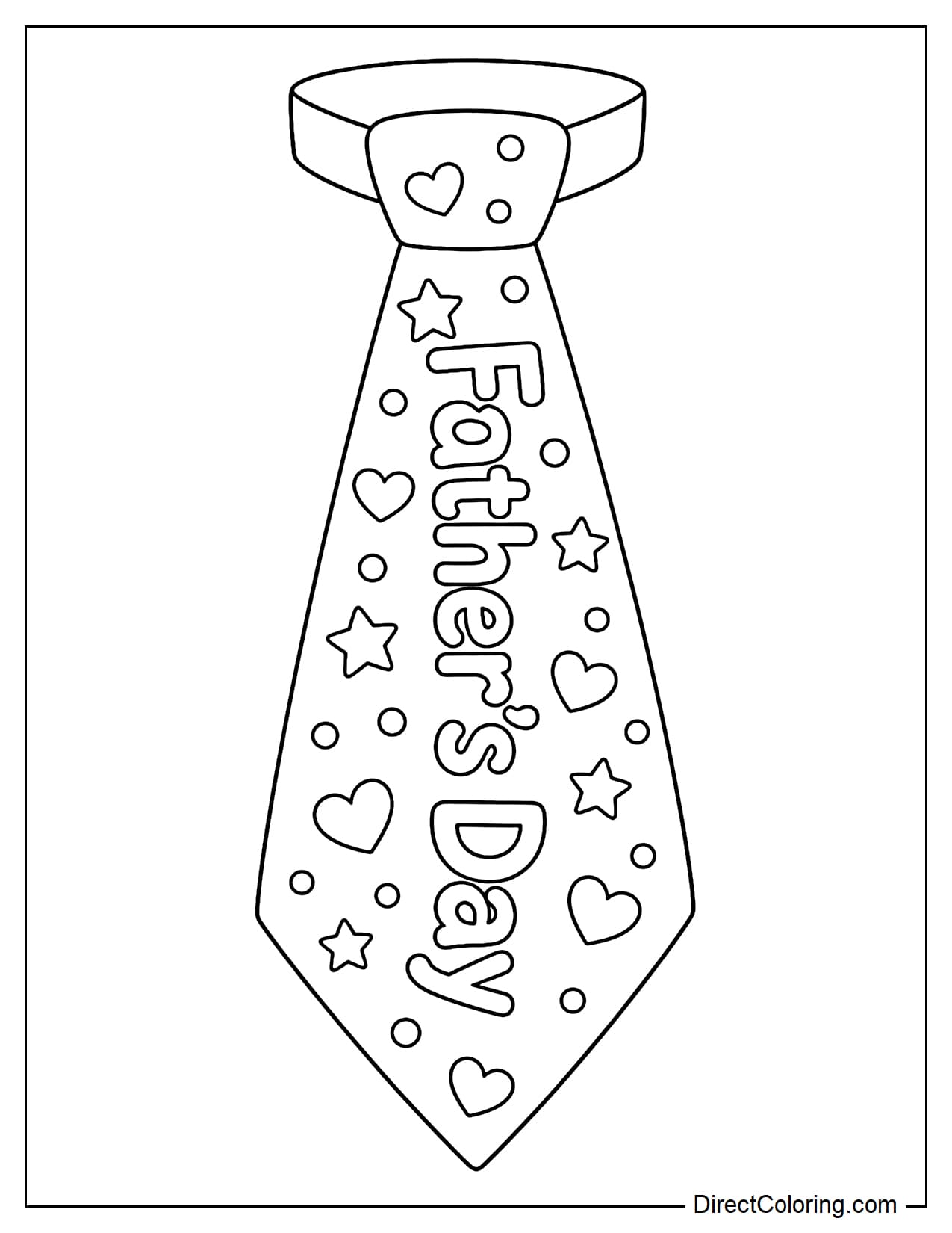 A large tie with the words 