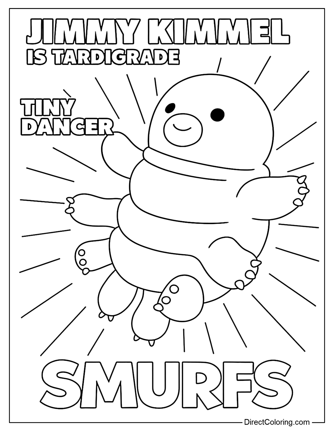 Tardigrade Smurfs Movie Coloring Page