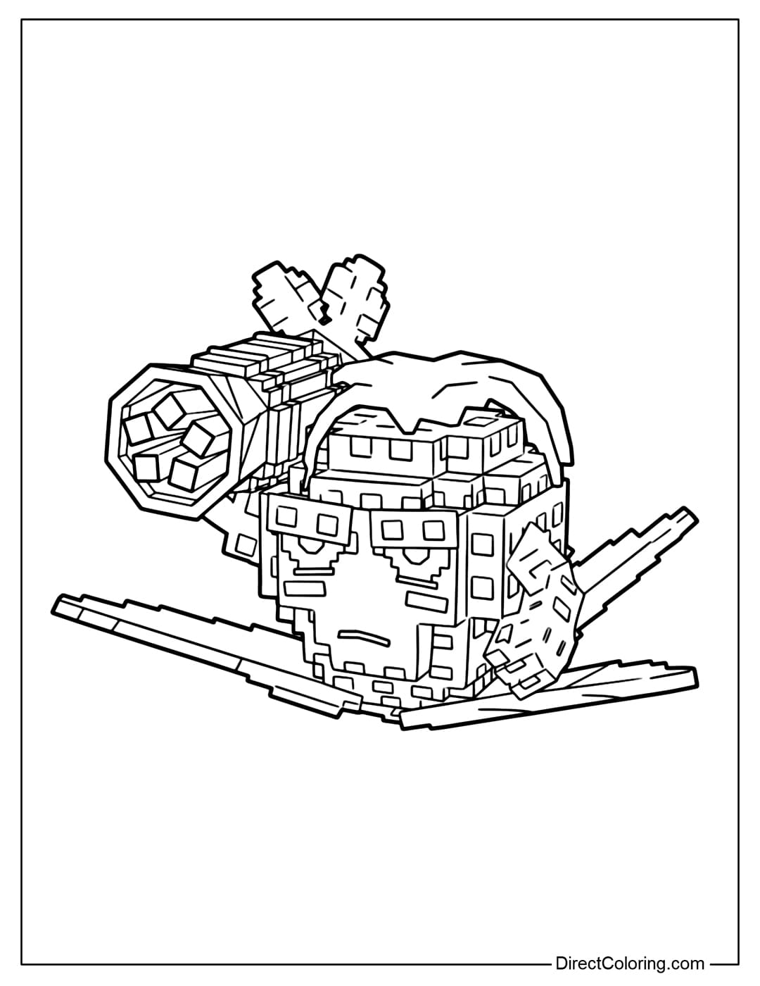Commando Apple Coloring Page in Plants vs Brainrots Roblox.