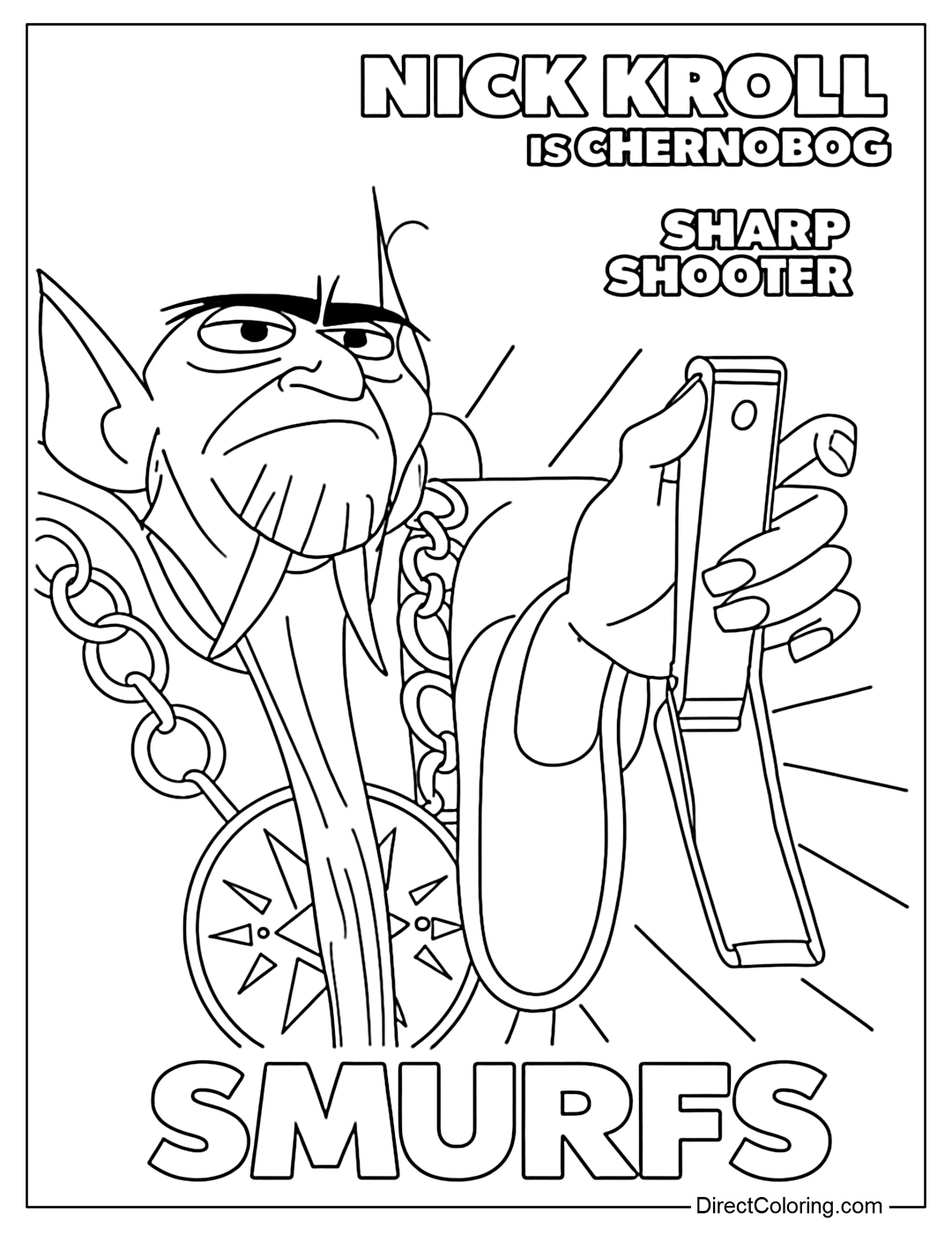 Chernobog Smurfs Movie Coloring Page