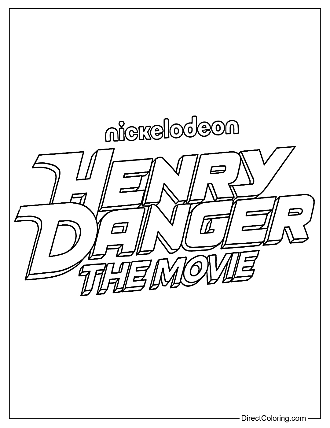 Henry Danger Logo Coloring Page