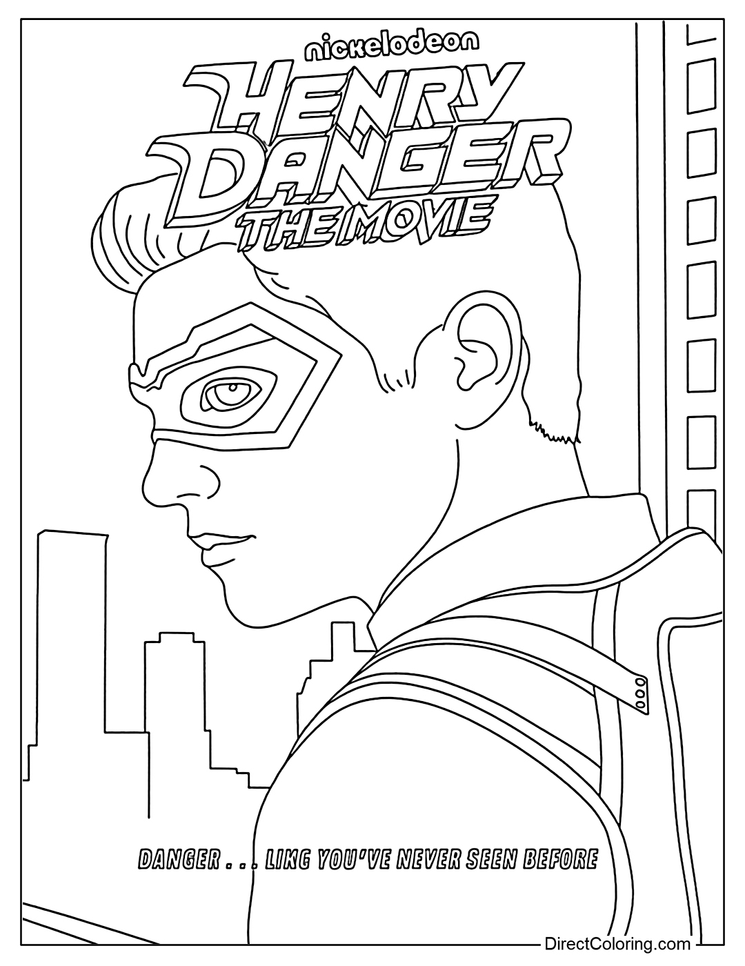 Henry Danger Movie Poster Coloring Page