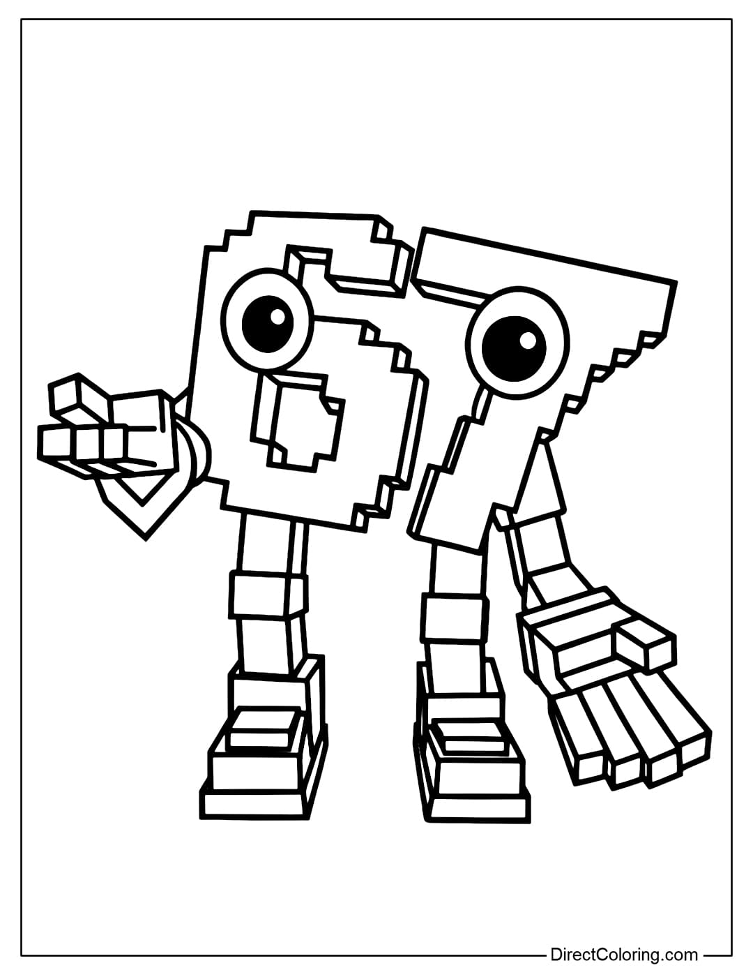 Coloring page 67 Brainrot in the game Steal a Brainrot.