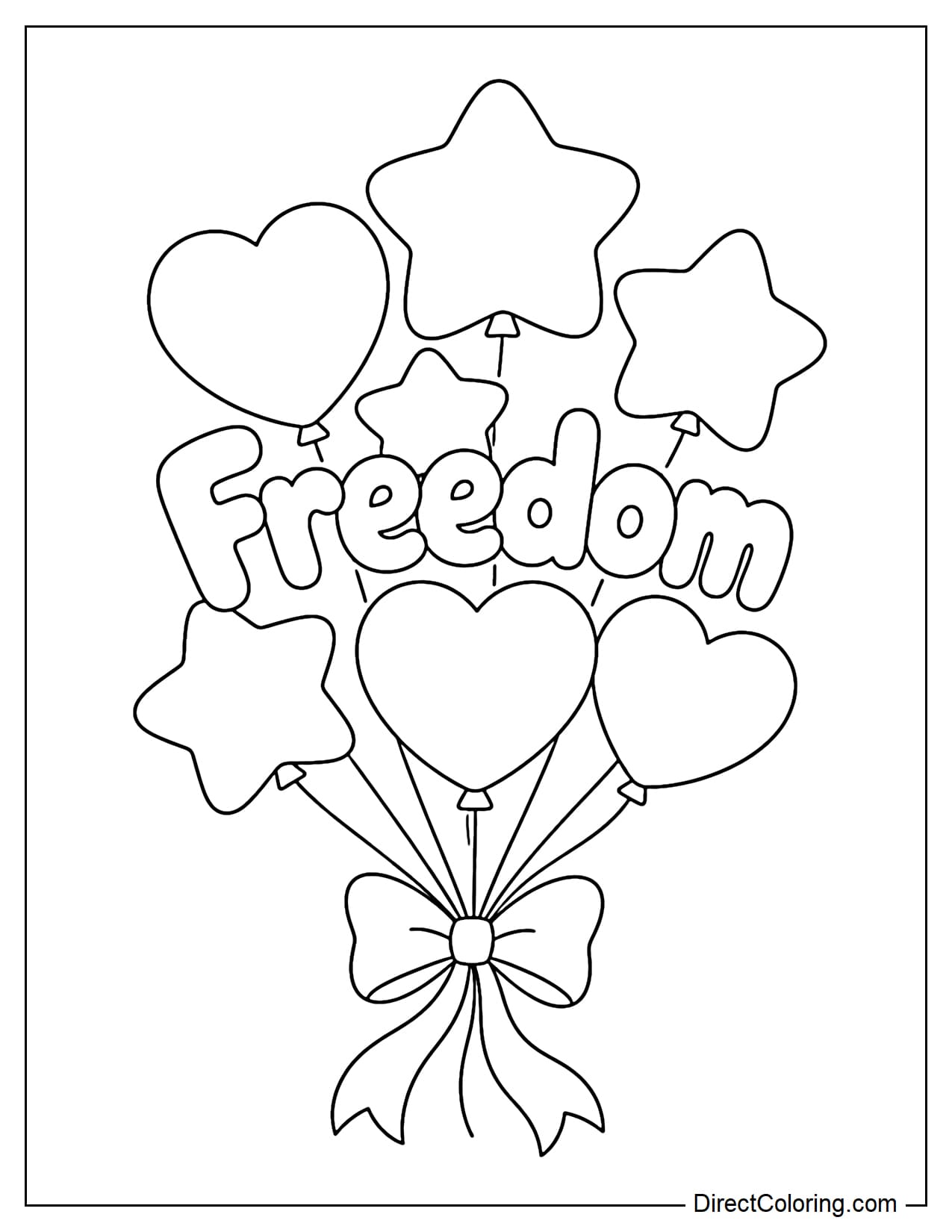 A large bunch of balloons in the shape of a star, heart, and the word 