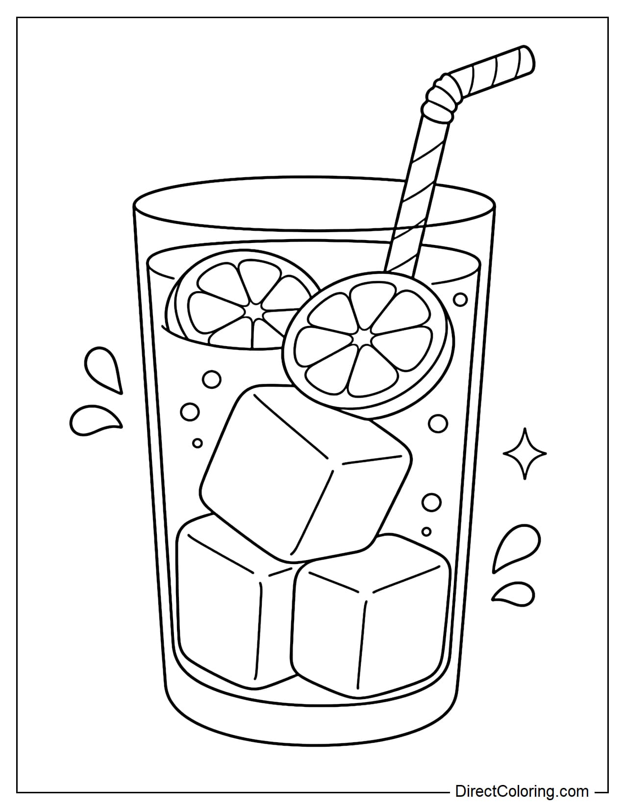 A glass of lemonade with giant ice cubes that fill almost half the glass, in a distinct square shape.