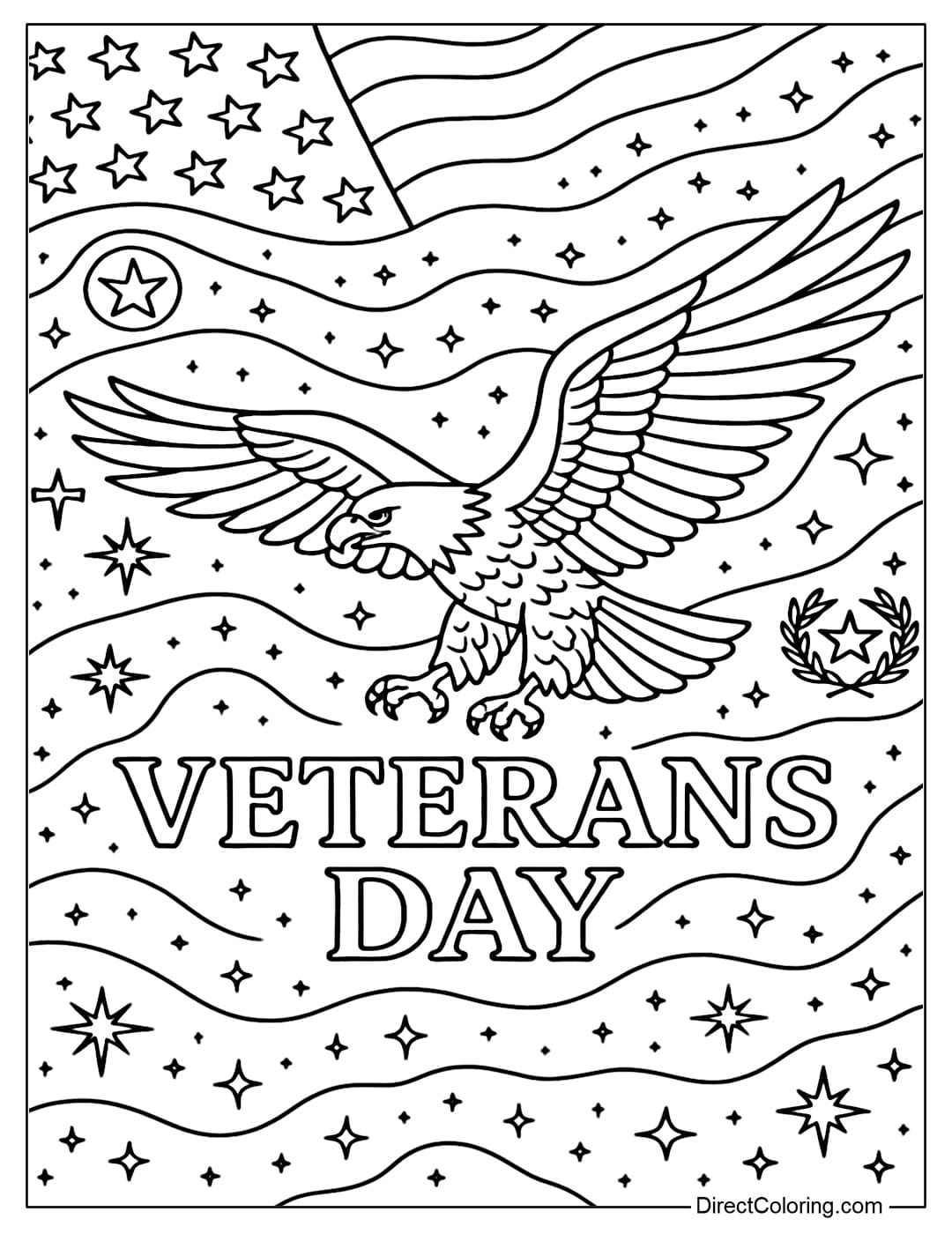 Coloring page with the words 