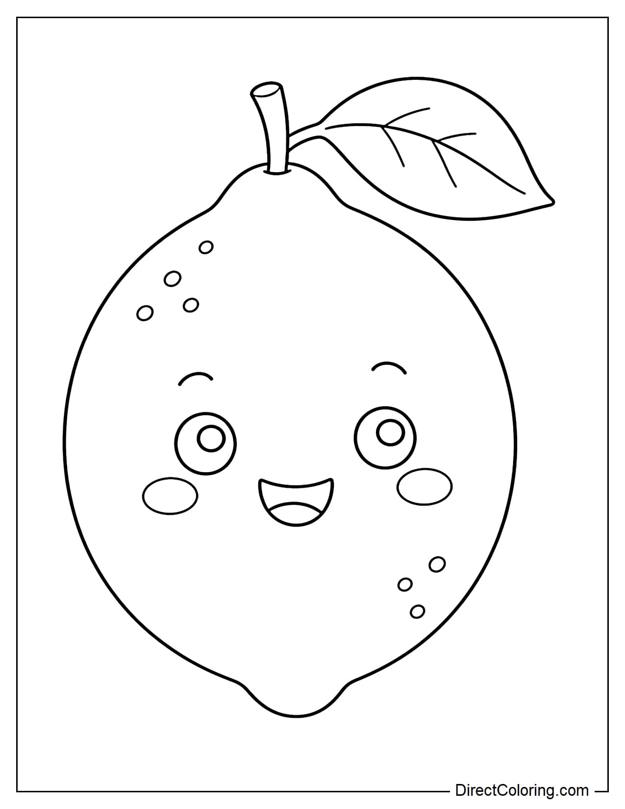 A large, fresh summer lemon with a smiling face.