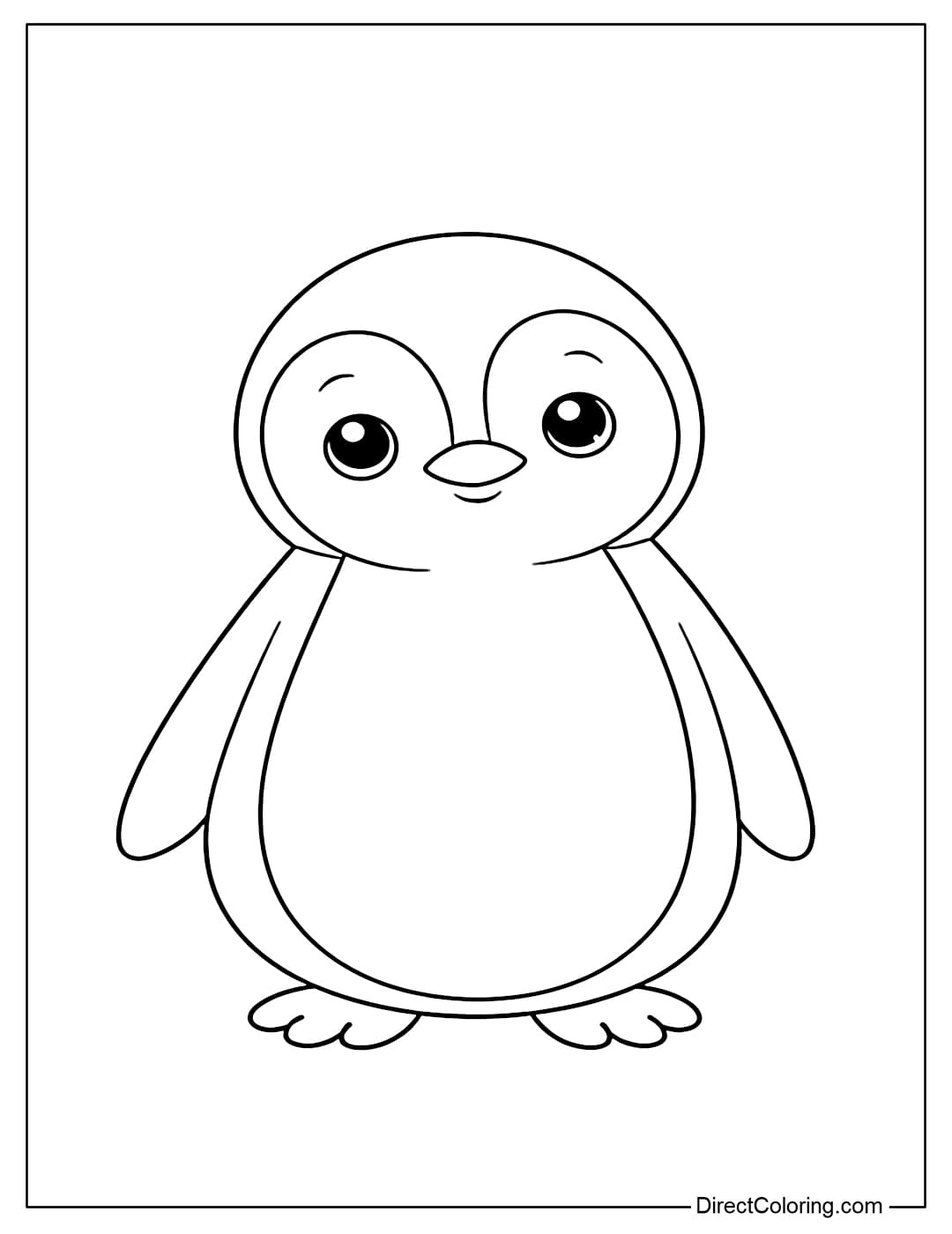Penguin Coloring Pages - Free PDF to Download and Print, image size:1080x1400