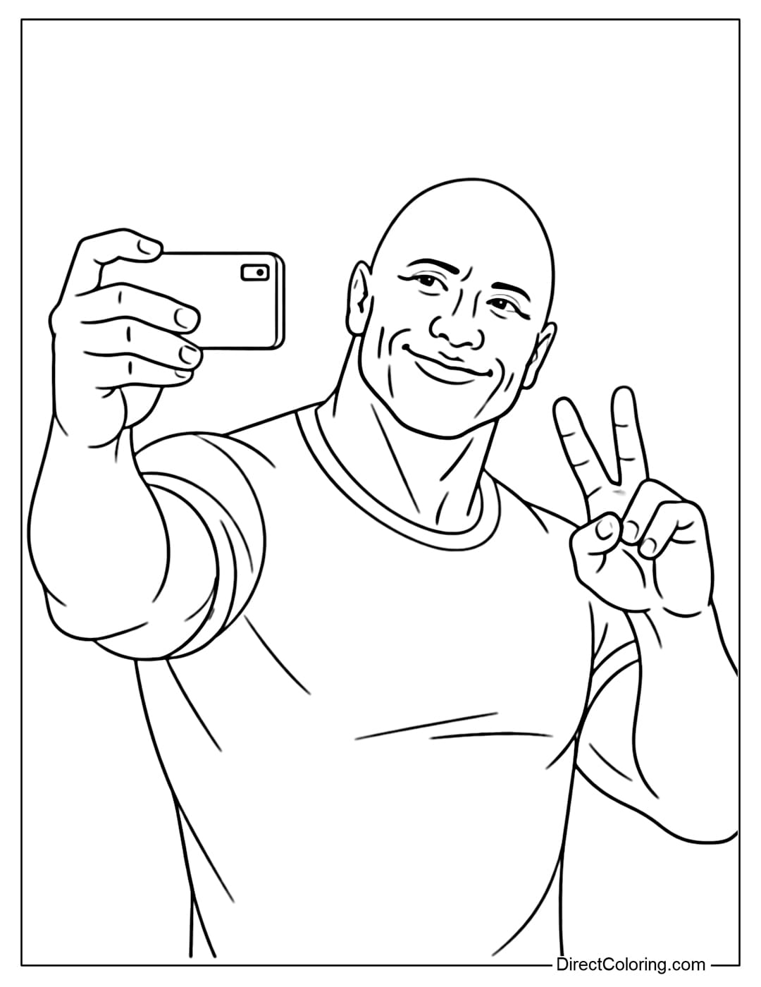 Coloring page of Dwayne 