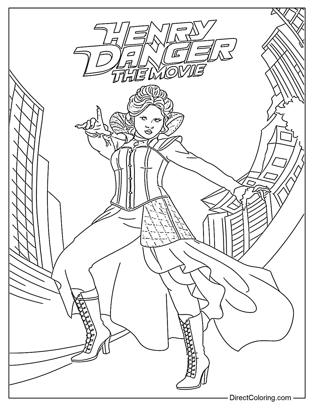 Piper Hart Henry Danger Coloring Page